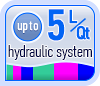 Up to 5L/Qt hydraulic system