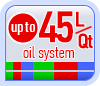 Up to 45L/Qt oil system