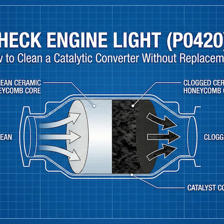 P0420 check engine light guide – how to clean a catalytic converter without replacement using XADO Red CAT Shield