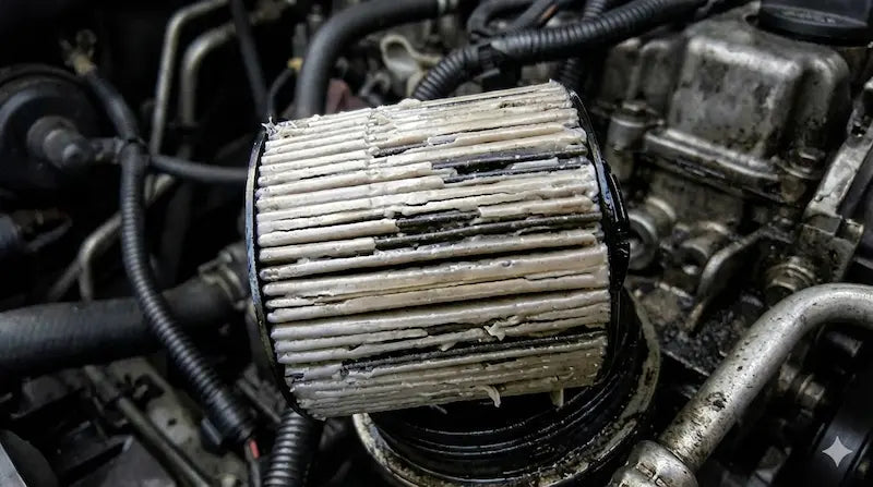 Diesel fuel freezes, difficult start of diesel engine at low ambient temperatures