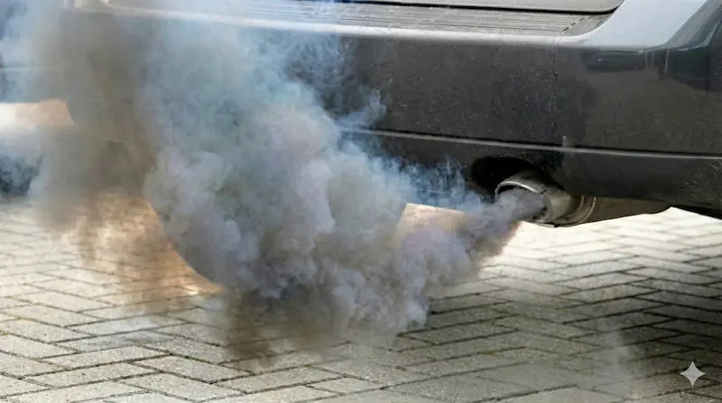 The engine is smoking