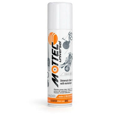 Mottec Chain Grease providing durable lubrication and protection for motorcycle chains on road and off‑road