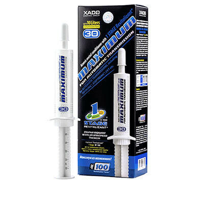 Atomic Metal Conditioner Maximum – 30ml syringe additive for automatic gearbox wear protection and smoother shifting (5–10L capacity)