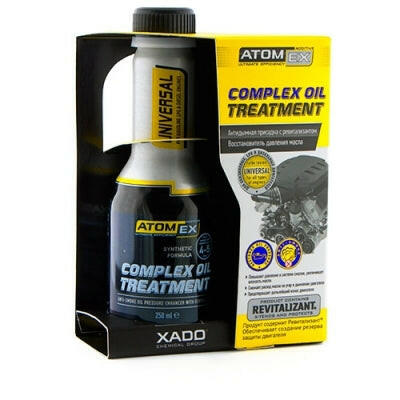 Atomex Complex Oil Treatment bottle – anti-smoke reduces wear and boosts engine performance