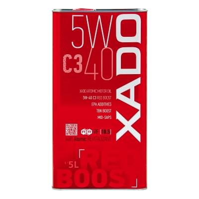 XADO Atomic Oil 5W-40 C3 RED BOOST Fully Synthetic Engine Oil – 5L.