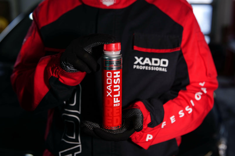 Advanced XADO RED Flush engine flush oil cleaner for premium engine maintenance in the UK