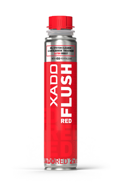 XADO Red Flush engine flush UK cleaner and decarboniser removes deposits, restores compression, and improves oil system performance